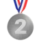 2. plads medalje emoji på iPhone