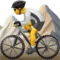 Persoon mountainbiken emoji op Apple iOS 16.4