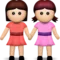 Women Holding Hands emoji on iPhone (iOS 5.1)