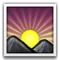 Sunrise Over Mountains emoji on Apple iOS 4.0