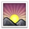 Sunrise Over Mountains emoji on Apple iOS 6.0