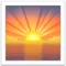 Sunrise emoji on Apple iOS 17.4