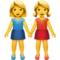 Women Holding Hands emoji on iPhone