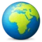 Globe Showing Europe-Africa emoji on iPhone (iOS 5.1)