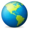 地球仪显示美洲 iPhone 上的表情符号 (iOS 8.3)