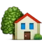 Σπίτι με κήπο emoji στο iPhone (iOS 6.0)