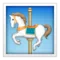 Karusellhäst emoji på iPhone (iOS 9.1)