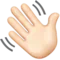 Waving Hand: Light Skin Tone emoji on Apple iOS 17.4