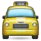 Oncoming Taxi emoji on iPhone (iOS 5.1)