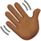 Mà que saluda: To de pell mitjà-fosc emoji a Apple iOS 10.0