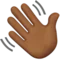 Waving Hand: Medium-Dark Skin Tone emoji on iPhone