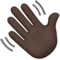Winkende Hand: Dunkler Hautton Emoji auf Apple iOS 12.2
