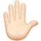 Raised Hand: Light Skin Tone emoji on Apple iOS 10.2