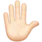 Raised Hand: Light Skin Tone emoji on iPhone