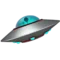 Flyvende tallerken emoji på iPhone
