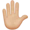 Raised Hand: Medium-Light Skin Tone emoji on Apple iOS 14.6