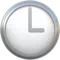 Three O’Clock emoji on iPhone (iOS 16.4)