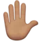 Raised Hand: Medium Skin Tone emoji on iPhone