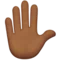 Zvednutá ruka: Středně tmavý odstín pleti emoji na Apple iOS 10.3