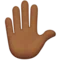 Raised Hand: Medium-Dark Skin Tone emoji on iPhone