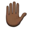 Raised Hand: Dark Skin Tone emoji on Apple iOS 9.0