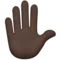 Raised Hand: Dark Skin Tone emoji on Apple iOS 11.3