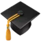 Graduation Cap emoji on iPhone (iOS 13.1)
