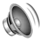 Speaker High Volume emoji on Apple iOS 9.3