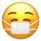 Face with Medical Mask emoji on Apple iOS 14.6