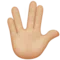 Vulcan Salute: Medium-Light Skin Tone emoji on iPhone (iOS 13.1)