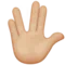 Vulcan Salute: Medium-Light Skin Tone emoji on Apple iOS 17.4