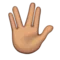 Vulcan Salute: Medium Skin Tone emoji on Apple iOS 8.3