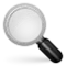 Förstoringsglas lutat åt vänster emoji på iPhone (iOS 5.0)