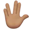 Vulkanischer Gruß: Mittlerer Hautton Emoji auf Apple iOS 17.4
