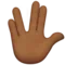 Vulcan Salute: Medium-Dark Skin Tone emoji on iPhone
