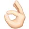 OK ruka: světlý odstín pleti emoji na Apple iOS 17.4