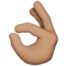 Χέρι OK: Μεσαίος τόνος δέρματος emoji στο iPhone (iOS 17.4)