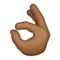 OK Hand: Medium-Dark Skin Tone emoji on Apple iOS 9.1