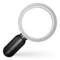 Magnifying Glass Tilted Right emoji on iPhone (iOS 5.1)