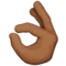 OK Hand: Medium-Dark Skin Tone emoji on iPhone