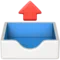 Outbox Tray emoji on Apple iOS 18.4