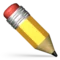 ️ Pencil emoji on Apple iOS 9.0