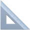 Triangulär linjal emoji på Apple iOS 18.4