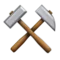 Hammare och hacka emoji på iPhone (iOS 9.1)