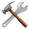 Hammare och skiftnyckel emoji på iPhone (iOS 9.1)