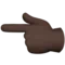 Backhand Index Pointing Left: Dark Skin Tone emoji on iPhone (iOS 12.1)