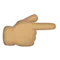 Backhand Index Pointing Right: Medium Skin Tone emoji on Apple iOS 9.0