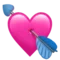 Heart with Arrow emoji on Apple iOS 12.2