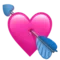 Heart with Arrow emoji on Apple iOS 17.4