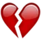 Broken Heart emoji on Apple iOS 4.0